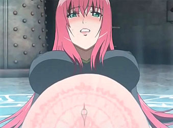 Pregnant Anime Porn Big Tits - Bondanime.com - Redhead hentai pregnant with huge boobs in the dungeon